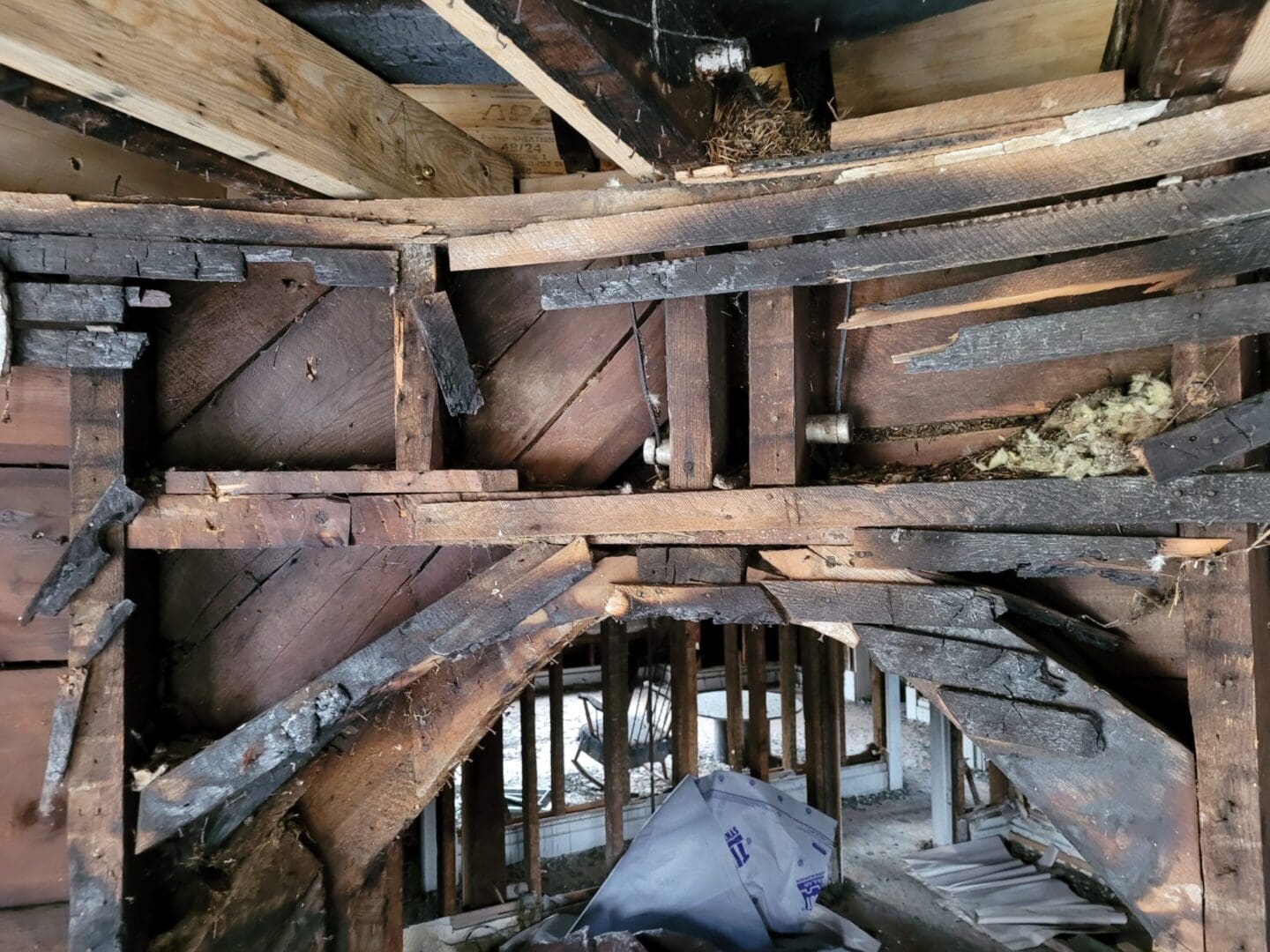 Fire Damaged Turret in Cumberland Maryland, Historic Roofing